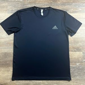 Men's Navy Blue Adidas Climalite Moisture Wicking Shortsleeved Workout Shirt